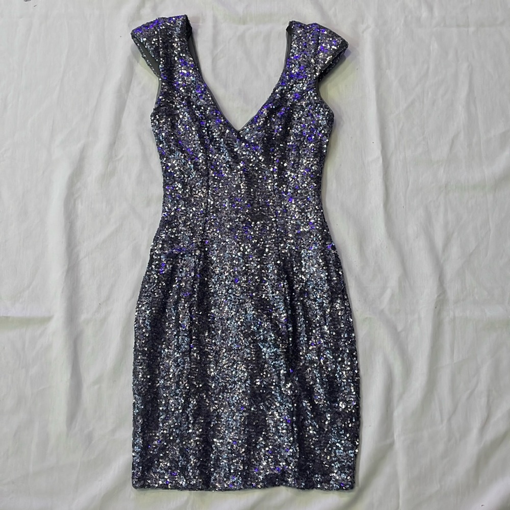 Windsor Promo-Gray Statement Sequin Dress